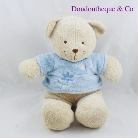 Peluche ours TEX Carrefour tee shirt bleu