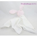 Manta plana conejo lange BRIOCHE blanco rosa