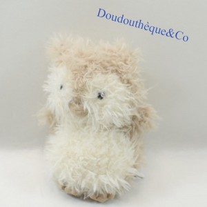 Peluche hibou JELLYCAT Wee Owl chouette beige et blanc 14 cm