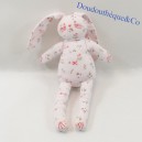 Doudou rabbit SMALL BOAT flowers pink 23 cm