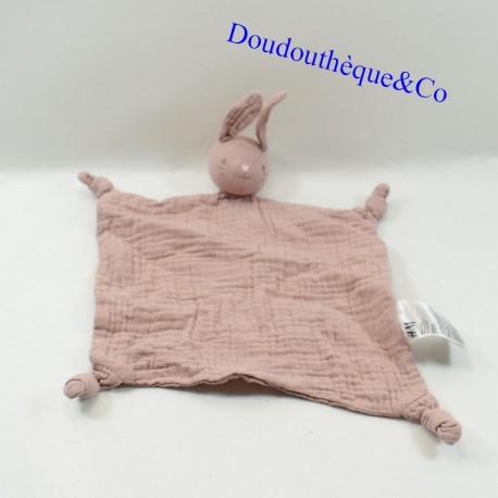 Flaches Kaninchen Kuscheltier H&M rosa quadratisch 35 cm Flaches Kaninchen Kuscheltier H&M rosa quadratisch 35 cm
