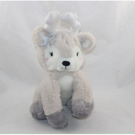 Plush reindeer PRIMARK beige white gray deer 28 cm