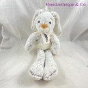 Plush puppet rabbit RODADOU RODA gray white