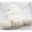 Peluche range pyjama chien ETAM bouillotte beige poils long 3 en 1 37 cm NEUF