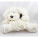 Peluche range pyjama chien ETAM bouillotte beige poils long 3 en 1 37 cm NEUF