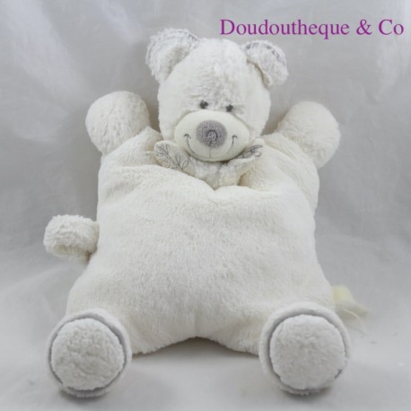 Doudou semi bear NICOTOY cream white