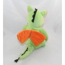 Peluche dragon ALTHANS vert orange 30 cm