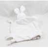 Flat rabbit cuddly toy Grain of wheat velvet and printed fabrics rabbit heads 27 cm