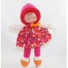 Muñeca Miss Cerise COROLLE Babi Corolla vestido floral rojo gorra puntiaguda