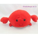 Peluche crabe corps boule rouge