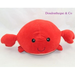 Peluche crabe corps boule rouge