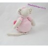 Doudou mouse Lila MOULIN ROTY Lila and Patachon pink rattle bell 18 cm