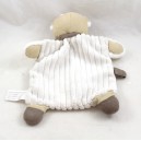 Flat cuddly toy bear SIMBA TOYS Baby bench beige scarf taupe pacifier fastener 25 cm