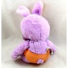 Peluche sonore lapin BAOBAB Zoopy Babies 2014 violet couche culotte orange 28 cm