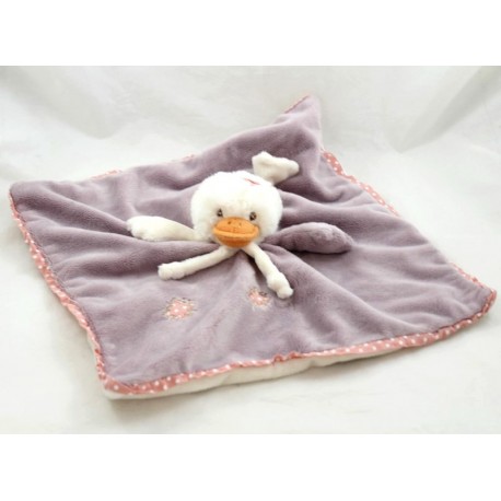 Flache Kuscheltierente BUKOWSKI Patchwork Familie beige pink weiß 30 cm