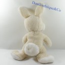 Peluche coniglio orsacchiotto vintage non sbiancato linguetta tirata 60 cm