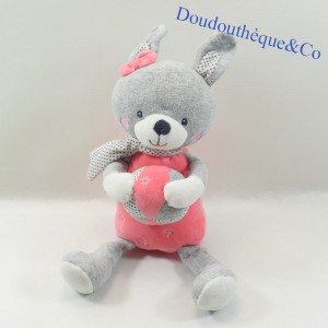 Musical plush rabbit TEX BABY balloon scarf pink 32 cm