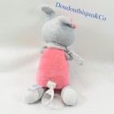 Musical plush rabbit TEX BABY balloon scarf pink 32 cm