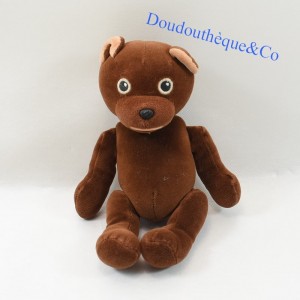 Peluche Petit Ours Brun AJENA POMME D'API 1999 25 cm