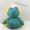 Plüsch Frosch Vintage Fallschirm Leinwand gelb und grün 30 cm