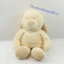 Plush rabbit NICOTOY beige ecru big smile 30 cm