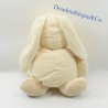 Plush rabbit NICOTOY beige ecru big smile 35 cm