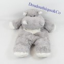 Peluche hippopotame ETAM range pyjama doudou bouillotte gris 43 cm