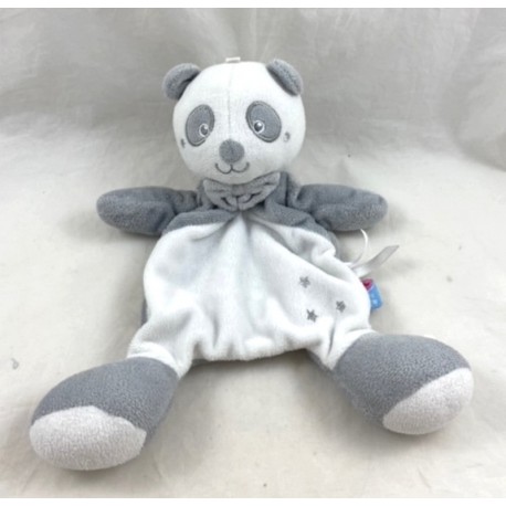Flaches Kuscheltier Panda GERSTE ZUCKER grau weiße Sterne Fliege 23 cm Flaches Kuscheltier Panda GERSTE ZUCKER grau weiße Sterne Fliege 23 cm