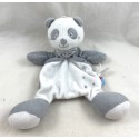 Flaches Kuscheltier Panda GERSTE ZUCKER grau weiße Sterne Fliege 23 cm