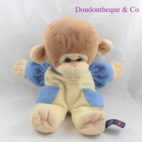 Plush monkey TRUDI pyjamas yellow and blue