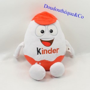 Plush egg KINDER plush with advertising cap white red 32 cm