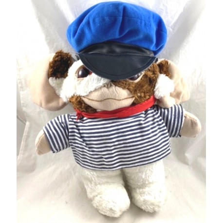 Peluche Gizmo GREMLINS berretto blu bianco sciarpa rosso vintage 40 cm