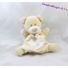 Doudou puppet bear beige cross CHEEKBONE 21 cm