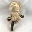 Peluche singe Kiki MONCHHICHI Alaska esquimau tenue beige 20 cm