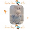 Doudou, peluche lapin boule bleu ABC NICOTOY 27cm