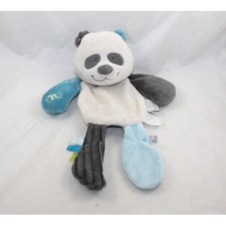 Flat blanket Scott panda NOUKIE'S Louis and Scott gray blue white 34 cm