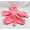 Doudou plat vache Lola NOUKIE'S Poudre d'étoiles rose attache tétine 33 cm