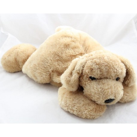 Plush dog ANNA CLUB PLUSH elongated beige The Leather Tagline 46 cm