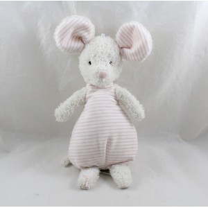 Plush mouse MARKS & SPENCER striped pink and white micro balls 28 cm