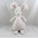 Plush mouse MARKS & SPENCER striped pink and white micro balls 28 cm