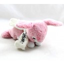 Mini coniglio di peluche Creations Dani rosa bianco sulla pancia sciarpa Corsica 16 cm