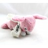 Mini plush rabbit Creations Dani pink white on the belly scarf Corsica 16 cm