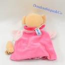 Doudou Marionette Maus Teddybär Mama und Baby rosa 23 cm