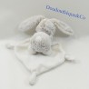 Doudou ours ORCHESTRA déguisé lapin chiné beige blanc Happy baby 35 cm