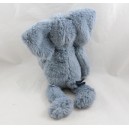 Peluche Sweetie éléphant JELLYCAT London bleu poils longs 30 cm