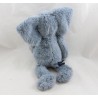 Peluche Sweetie éléphant JELLYCAT London bleu poils longs 30 cm
