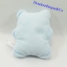 Semi flat cuddly toy bear AIR FRANCE blue bell 16 cm