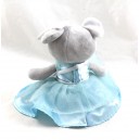 Doudou mouse H&M grey dress blue tutu tulle bag heart shiny 25 cm