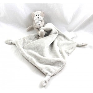 Doudou fazzoletto scimmia THE LITTLE WHITE COMPANY beige grigio 44 cm