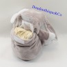 Peluche chien KINECARE bouillotte sèche micro perle argile gris 27cm